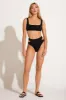 Amara High Waist Bottom - Black EcoLux sold by Vitamin A