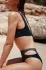 Amara High Waist Bottom - Black EcoLux sold by Vitamin A