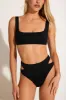Amara High Waist Bottom - Black EcoLux sold by Vitamin A