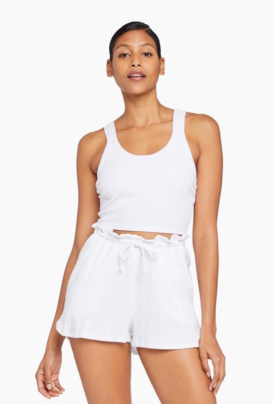 Thalia Organic Rib Crop Top - White Organic Rib sold by Vitamin A product image thumbnail 2