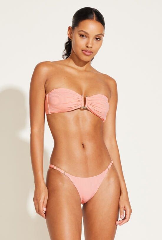 Astrid Bandeau - Pink Coral EcoRib sold by Vitamin A product image thumbnail 2
