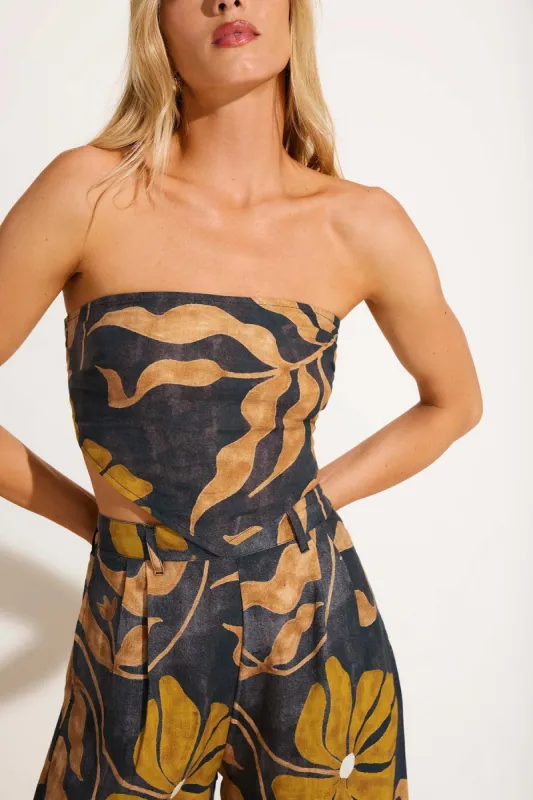 Joni Scarf Top - Kelp Flower EcoLinen made by Vitamin A