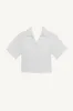 Hana Cropped Shirt - White EcoLinen sold by Vitamin A