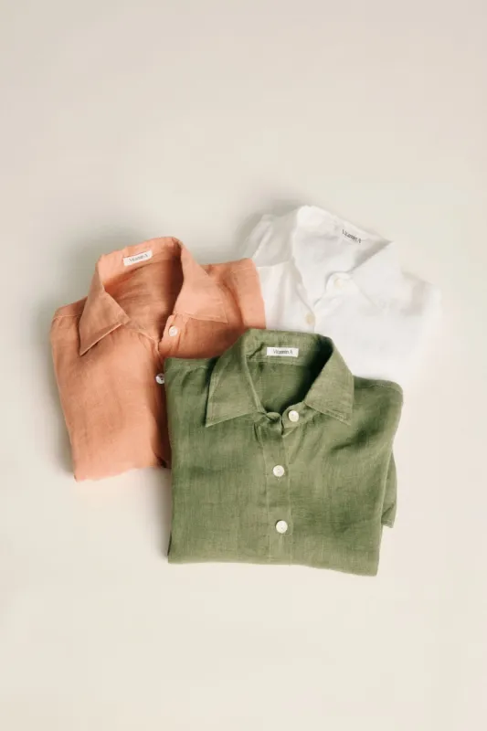 Playa Linen Boyfriend Shirt 3-Pack made by Vitamin A