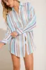 Playa Linen Boyfriend Shirt - Tidal Stripe EcoLinen sold by Vitamin A