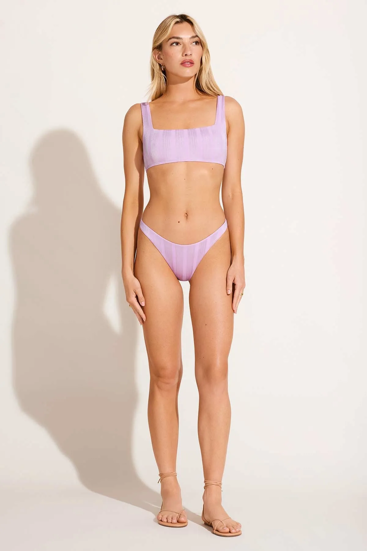 California High Leg Bottom - Orchid Shiny Stripe sold by Vitamin A product image thumbnail 2