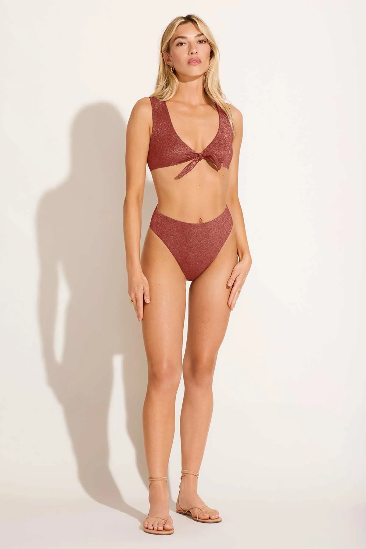 Barcelona High Waist Bottom - Pink Metallic sold by Vitamin A product image thumbnail 2