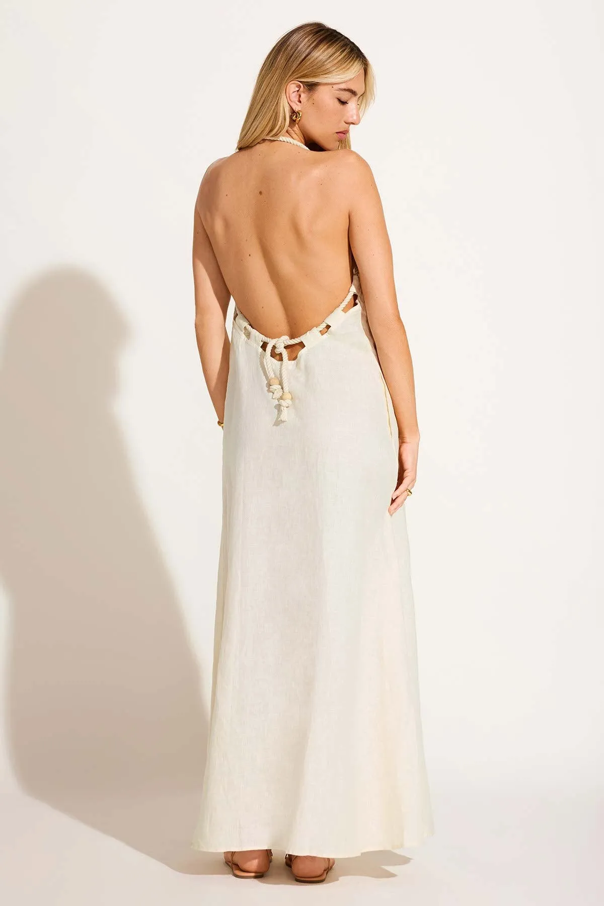 Avery Halter Dress - Oatmeal EcoLinen sold by Vitamin A product image thumbnail 4