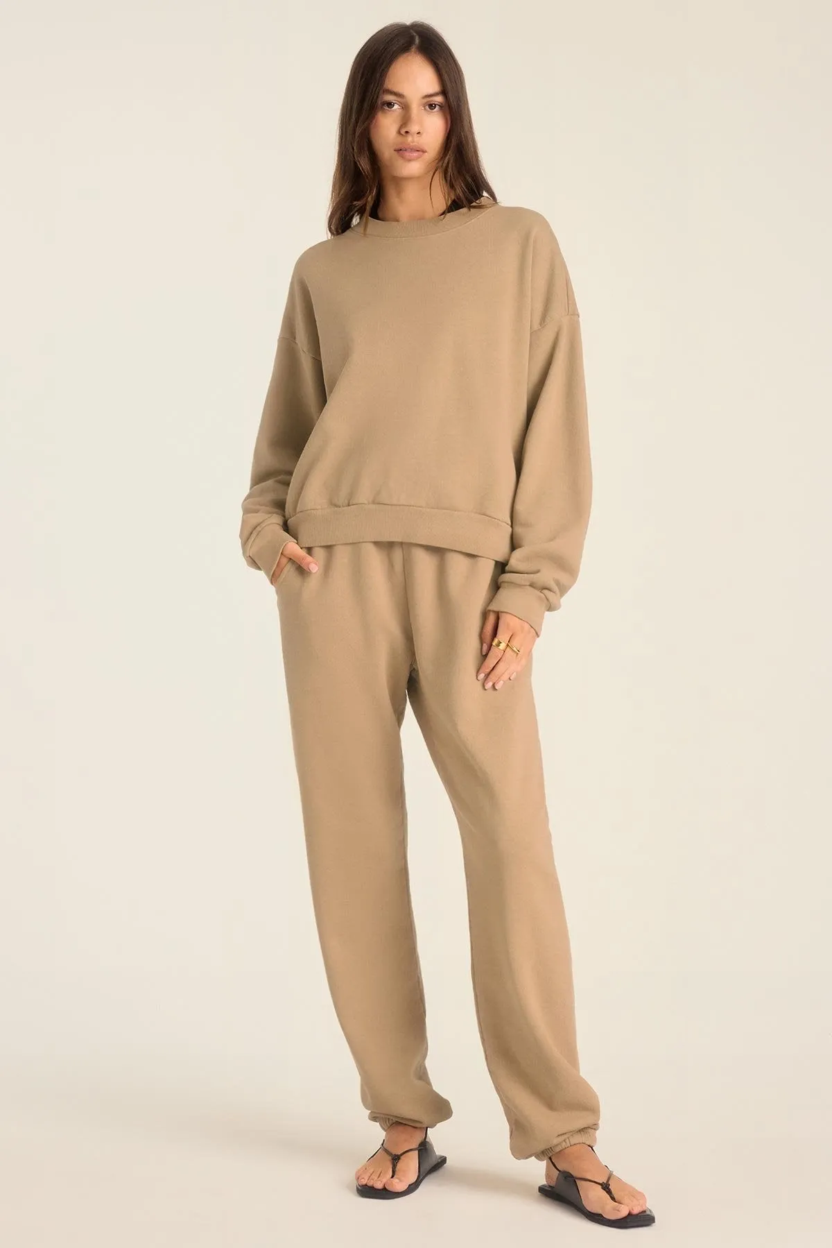 Dawn Crewneck - Latte French Terry sold by Vitamin A product image thumbnail 2