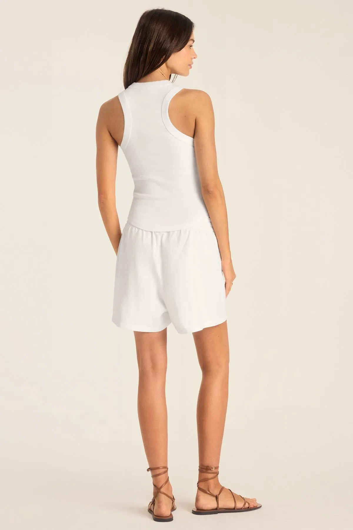 Daybreak Essential Tank - White Cotton Rib sold by Vitamin A product image thumbnail 4