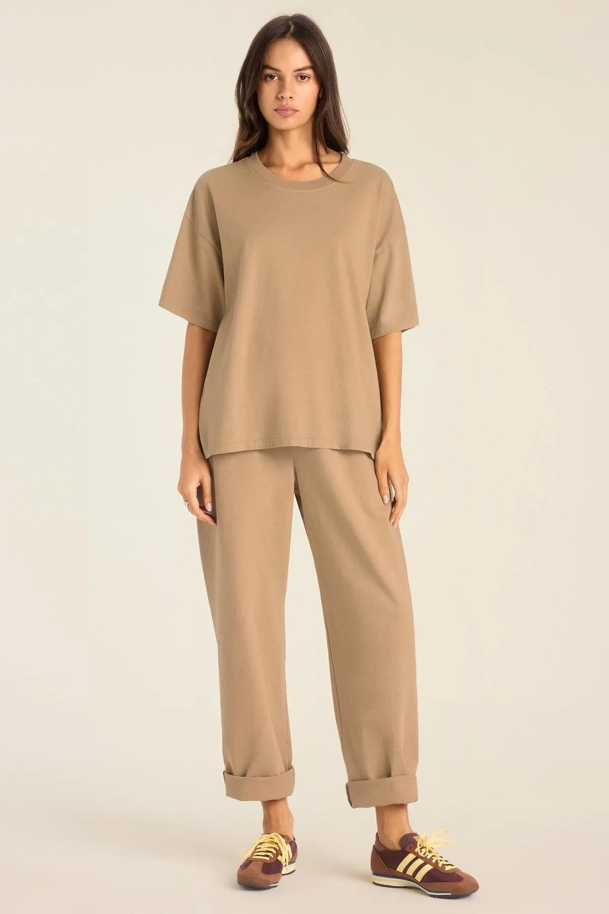 Coast Oversized Boyfriend Tee - Latte Cotton Jersey sold by Vitamin A product image thumbnail 3