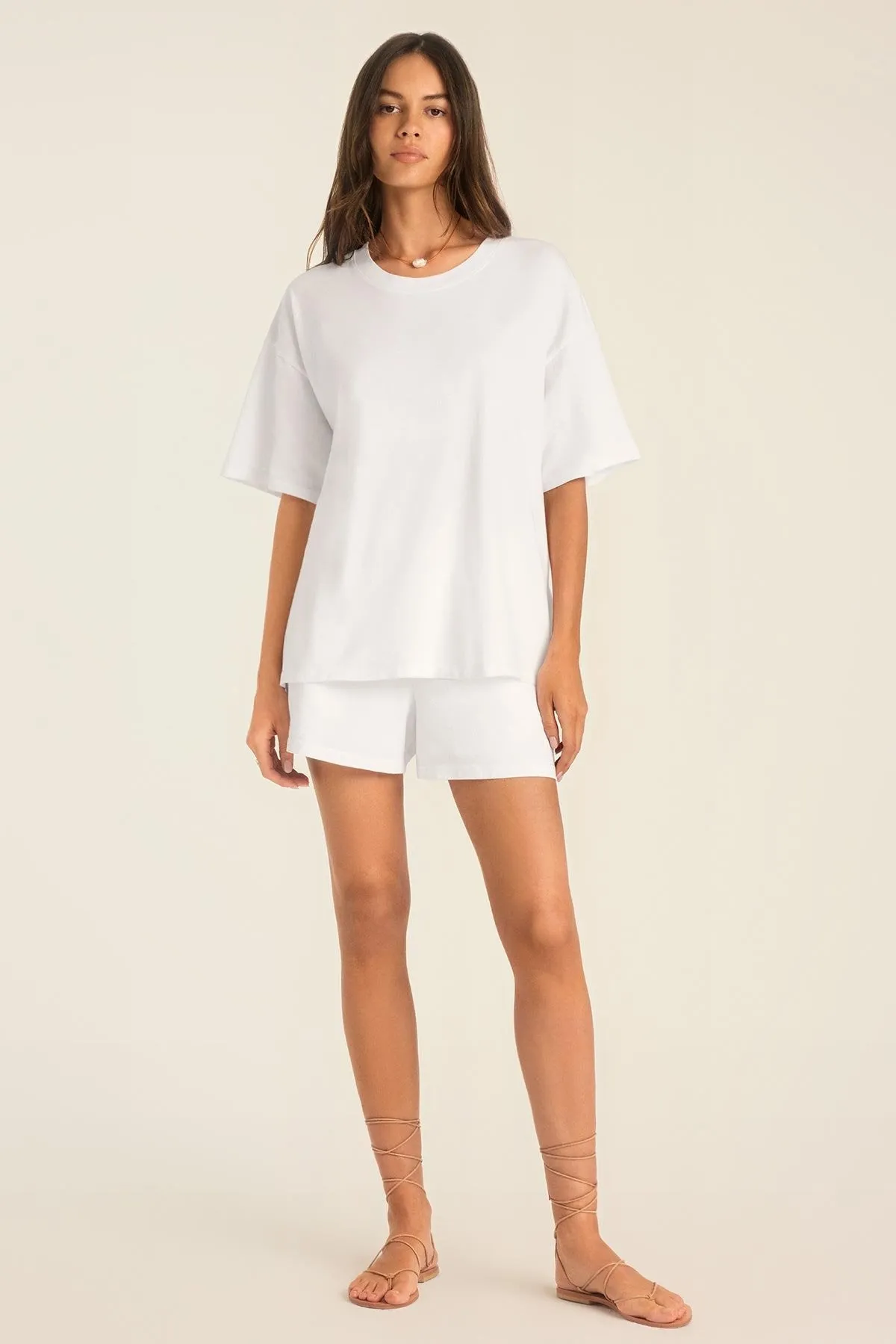 Coast Oversized Boyfriend Tee - White Cotton Jersey sold by Vitamin A product image thumbnail 3