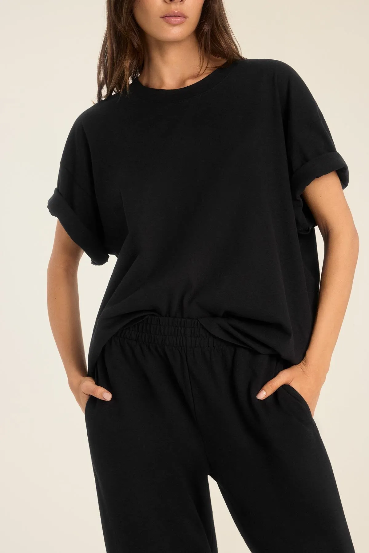 Coast Oversized Boyfriend Tee - Black Cotton Jersey sold by Vitamin A product image thumbnail 2
