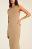 Daybreak Essential Midi Dress - Latte Cotton Rib sold by Vitamin A