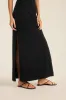 Daybreak Essential Midi Dress - Black Cotton Rib sold by Vitamin A