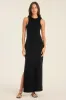 Daybreak Essential Midi Dress - Black Cotton Rib sold by Vitamin A