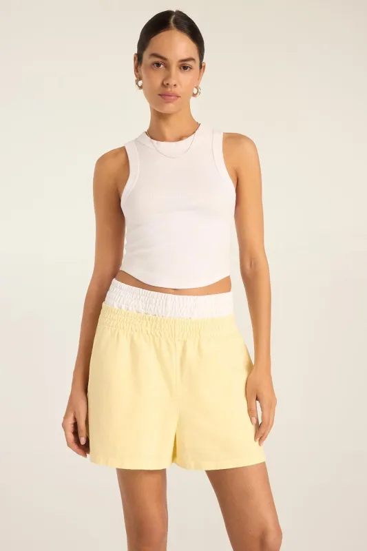Daybreak Essential Crop Tank - White Cotton Rib sold by Vitamin A