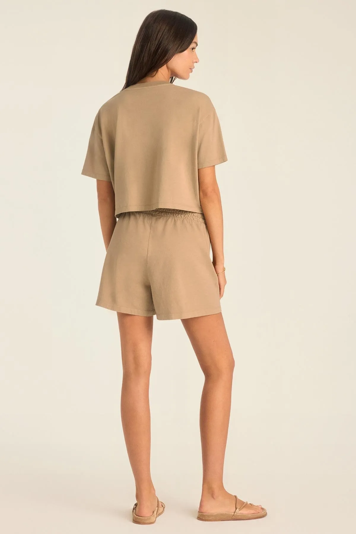 Coast Short - Latte Cotton Jersey sold by Vitamin A product image thumbnail 5