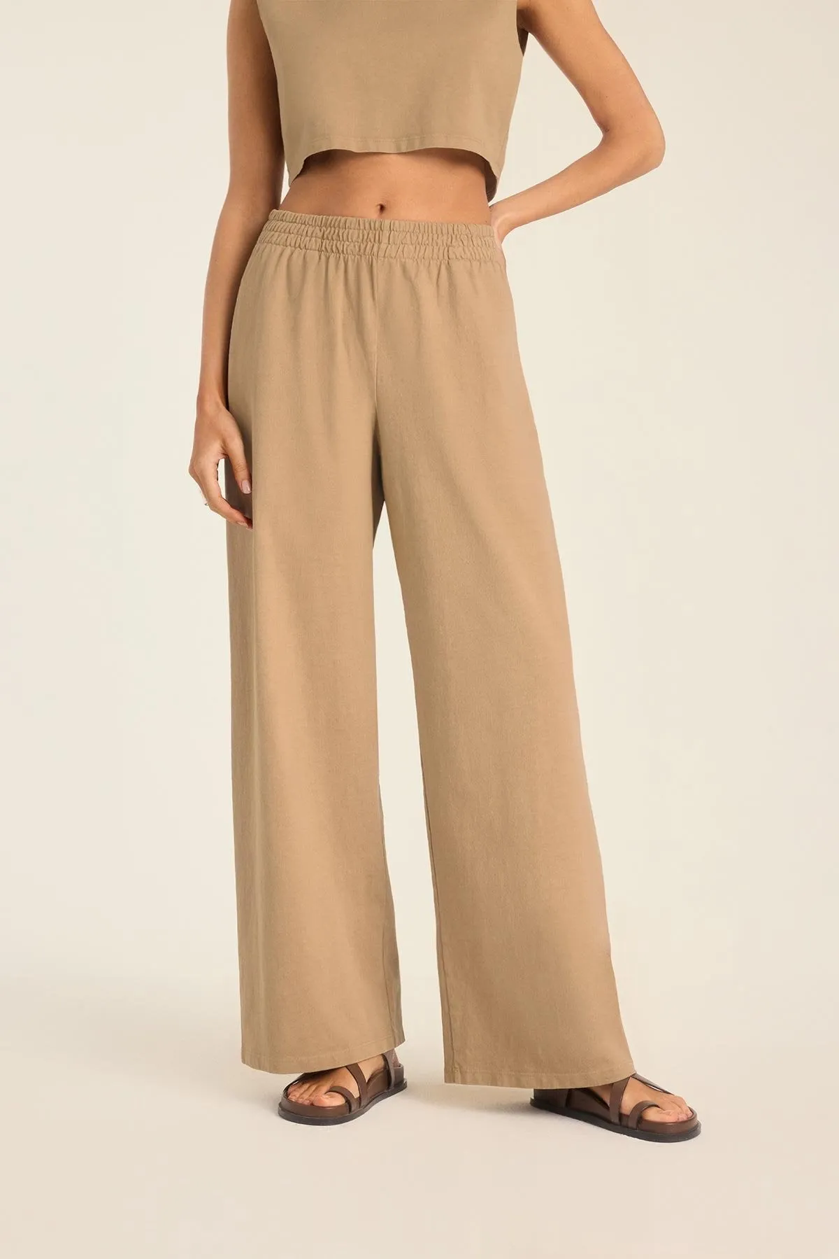 Coast Pant - Latte Cotton Jersey sold by Vitamin A product image thumbnail 2