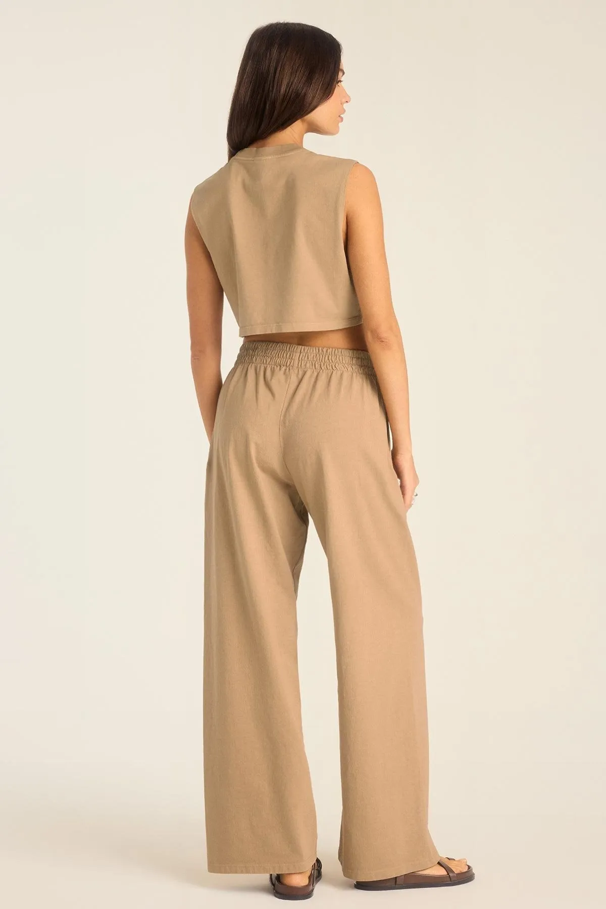 Coast Pant - Latte Cotton Jersey sold by Vitamin A product image thumbnail 3