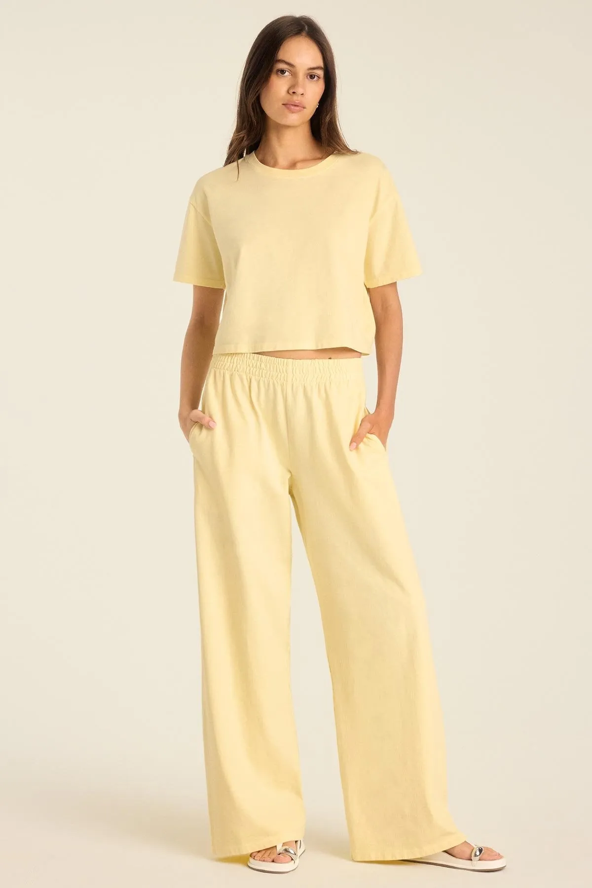 Coast Pant - Buttercream Cotton Jersey sold by Vitamin A product image thumbnail 3