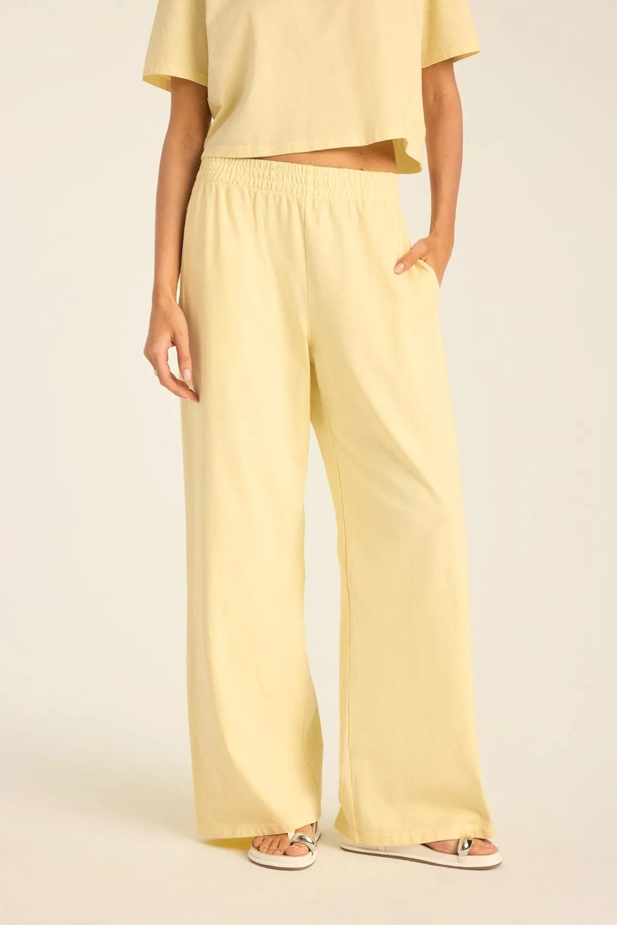 Coast Pant - Buttercream Cotton Jersey sold by Vitamin A product image thumbnail 2