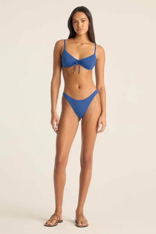California High Leg Bottom - Chambray EcoRib sold by Vitamin A