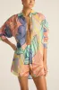 The Getaway Short - Retro Jungle EcoLinen sold by Vitamin A