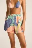 The Getaway Short - Retro Jungle EcoLinen sold by Vitamin A