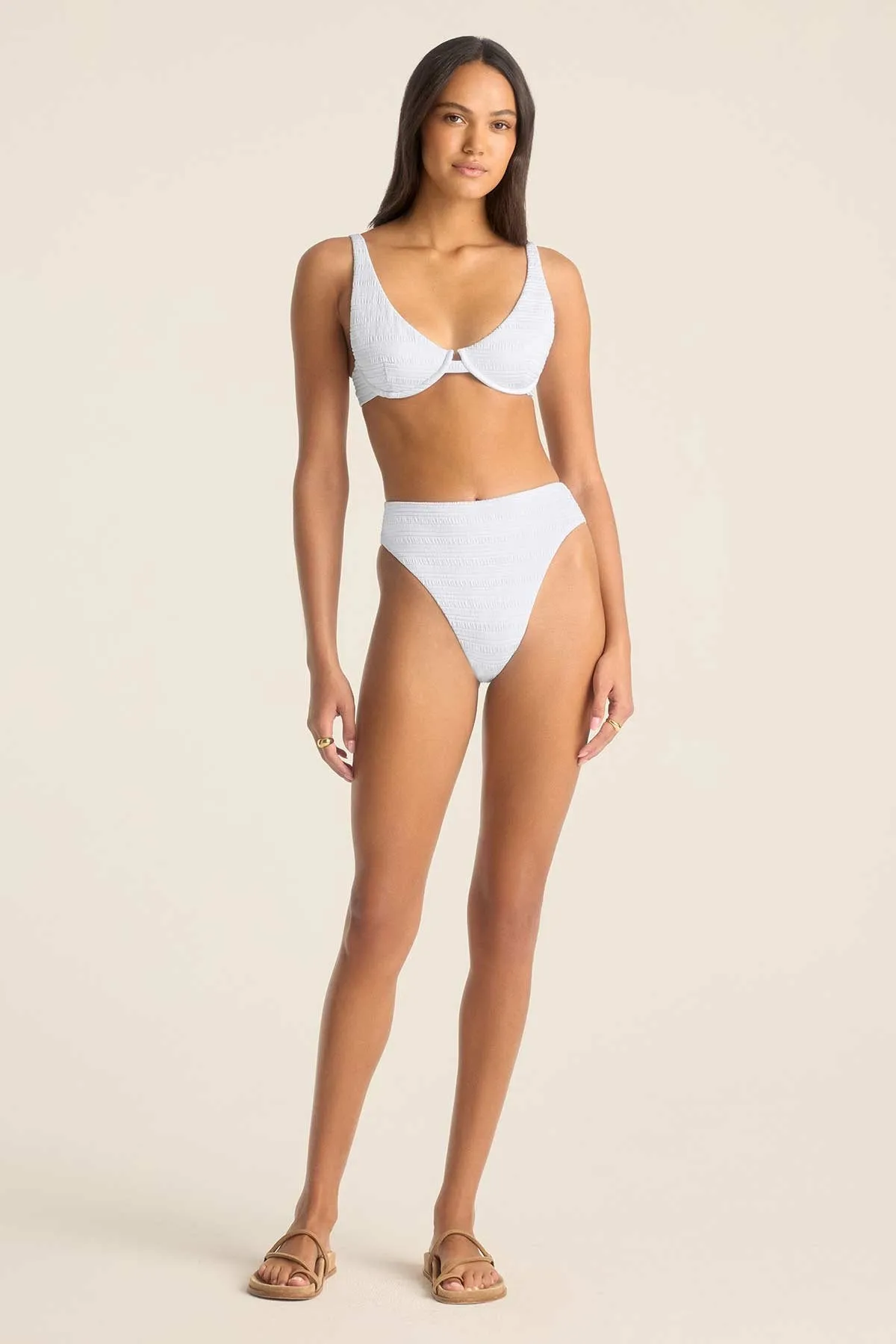 Rossi Underwire Top - White Seersucker Stripe sold by Vitamin A product image thumbnail 2