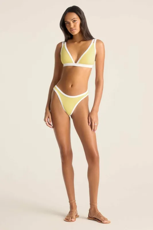 Dawn High Leg Bottom - Banana Cream Beachside Terry sold by Vitamin A