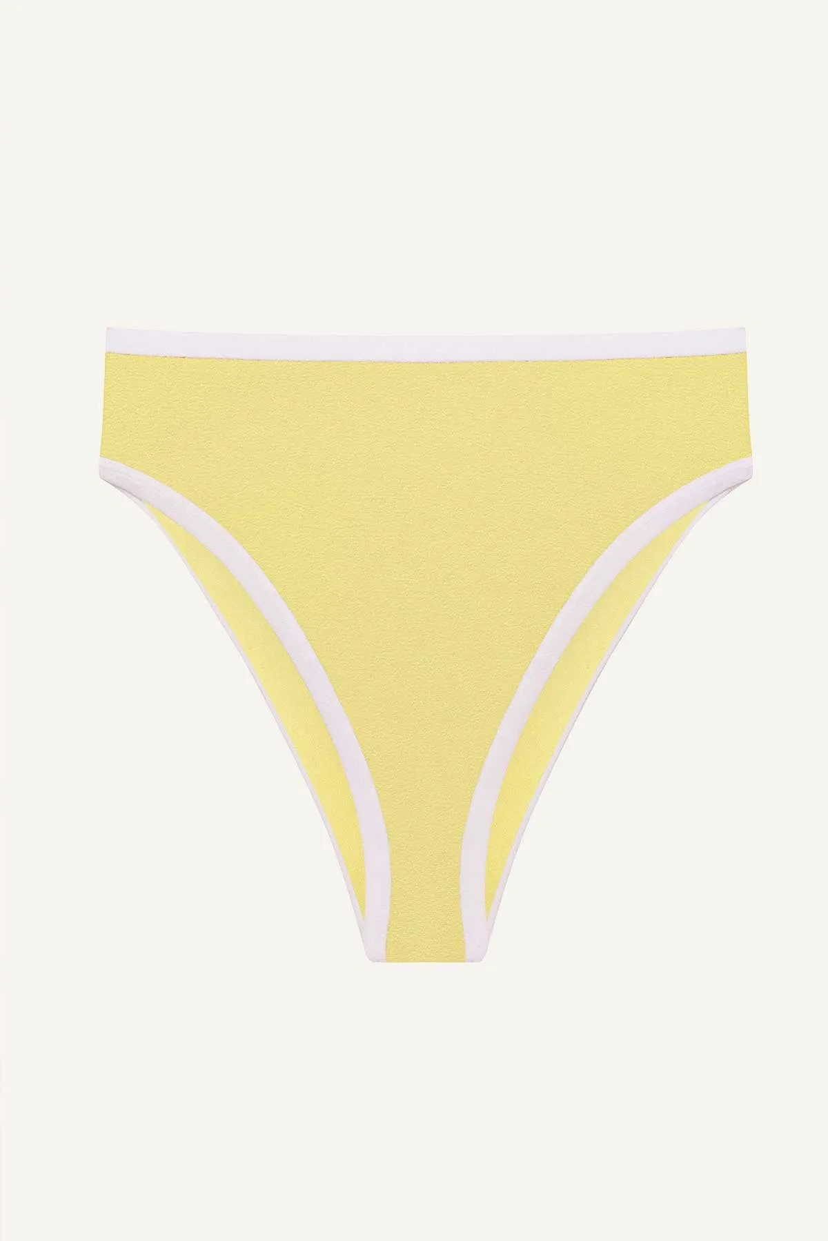 Pacific High Waist Bottom - Banana Cream Beachside Terry sold by Vitamin A product image thumbnail 4