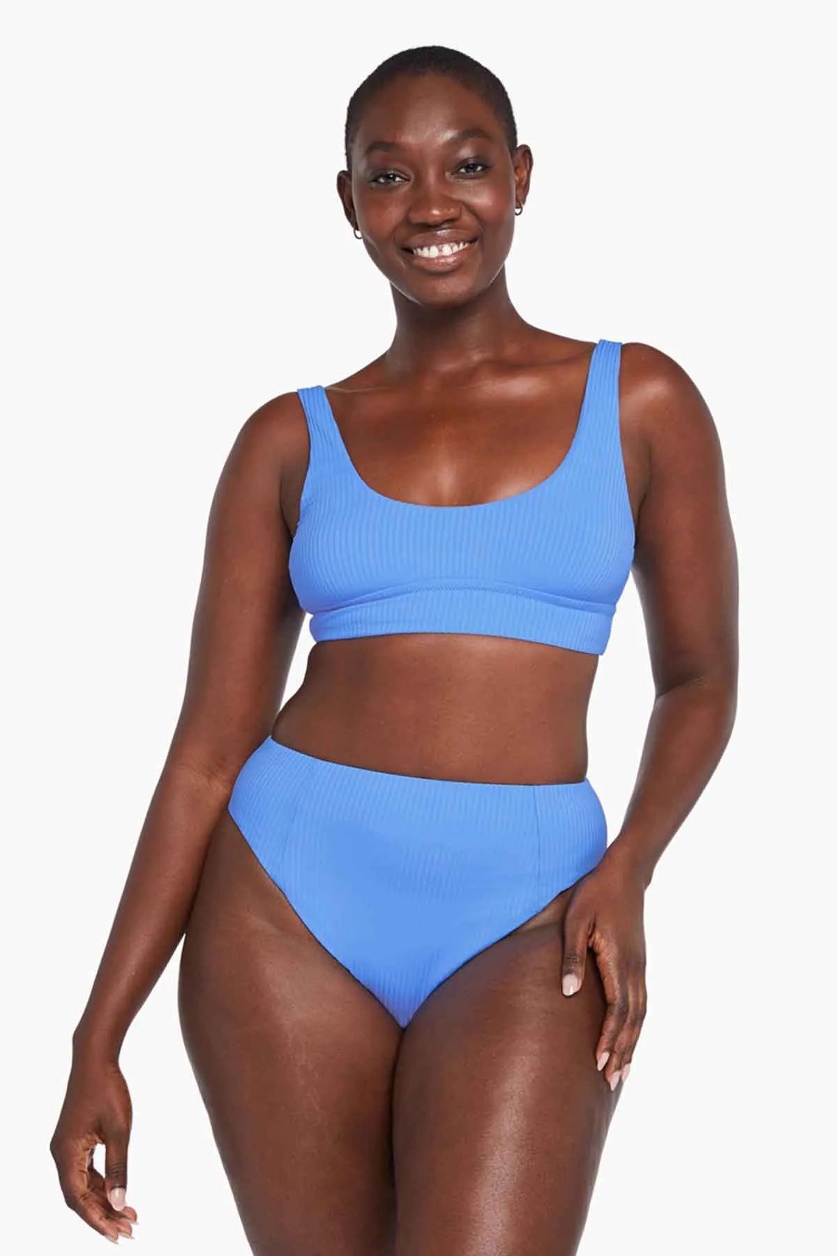 Sienna Tank - Cornflower EcoRib sold by Vitamin A