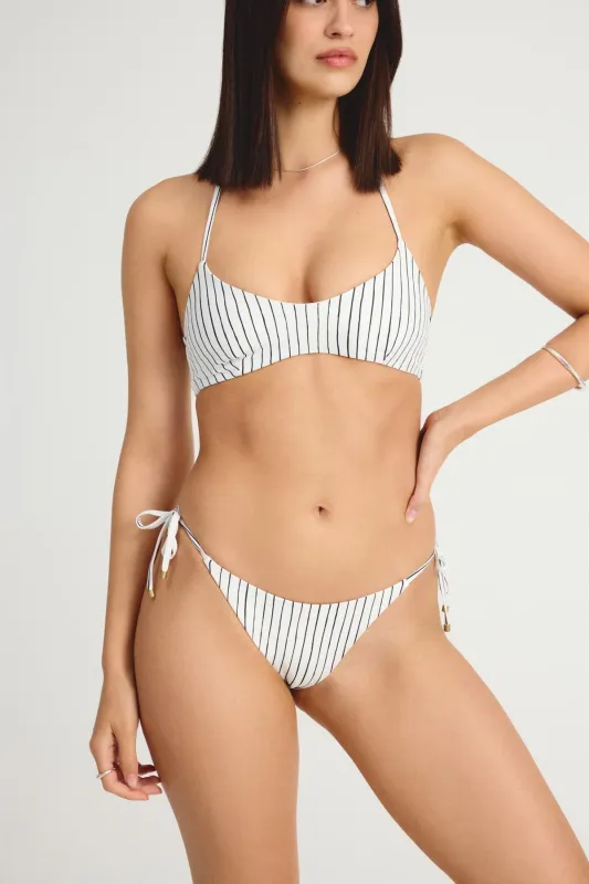 Upcycled Scoop Bralette Top - Bolero Stripe sold by Vitamin A