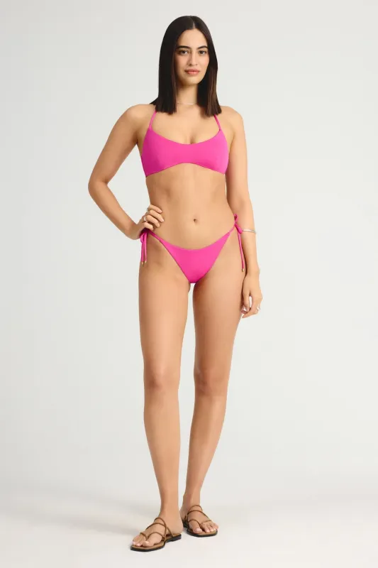 Upcycled Tie Side Cheeky Bottom - Berry EcoLux sold by Vitamin A