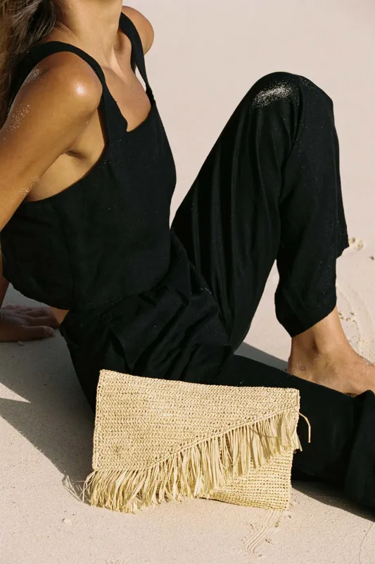 Paloma Clutch - Natural Raffia sold by Vitamin A