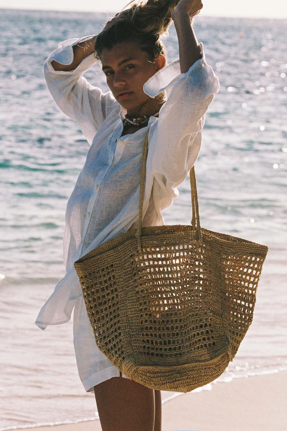 Ora Tote - Natural Raffia sold by Vitamin A