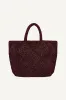 Cala Tote - Aubergine Raffia sold by Vitamin A