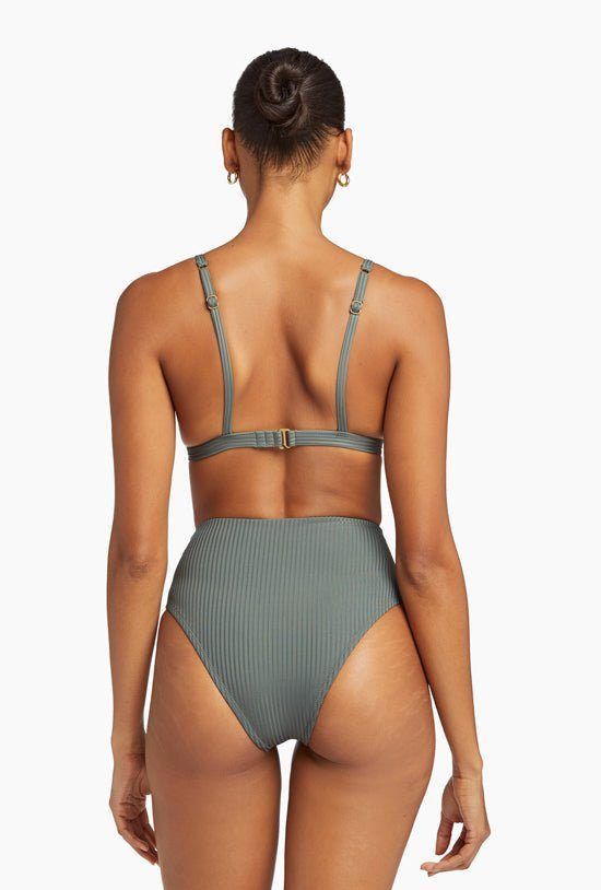 Moss Bralette Top - Sea Green EcoRib sold by Vitamin A product image thumbnail 3