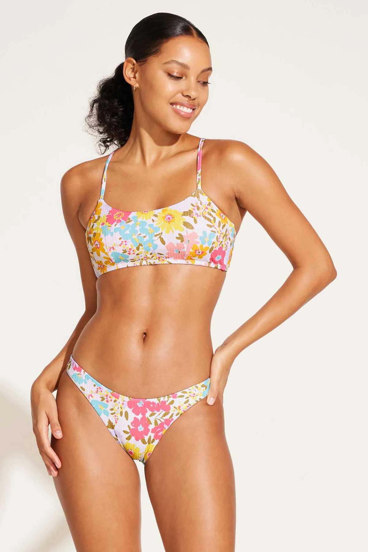 Kai Bralette - Wildflower EcoRib BT sold by Vitamin A