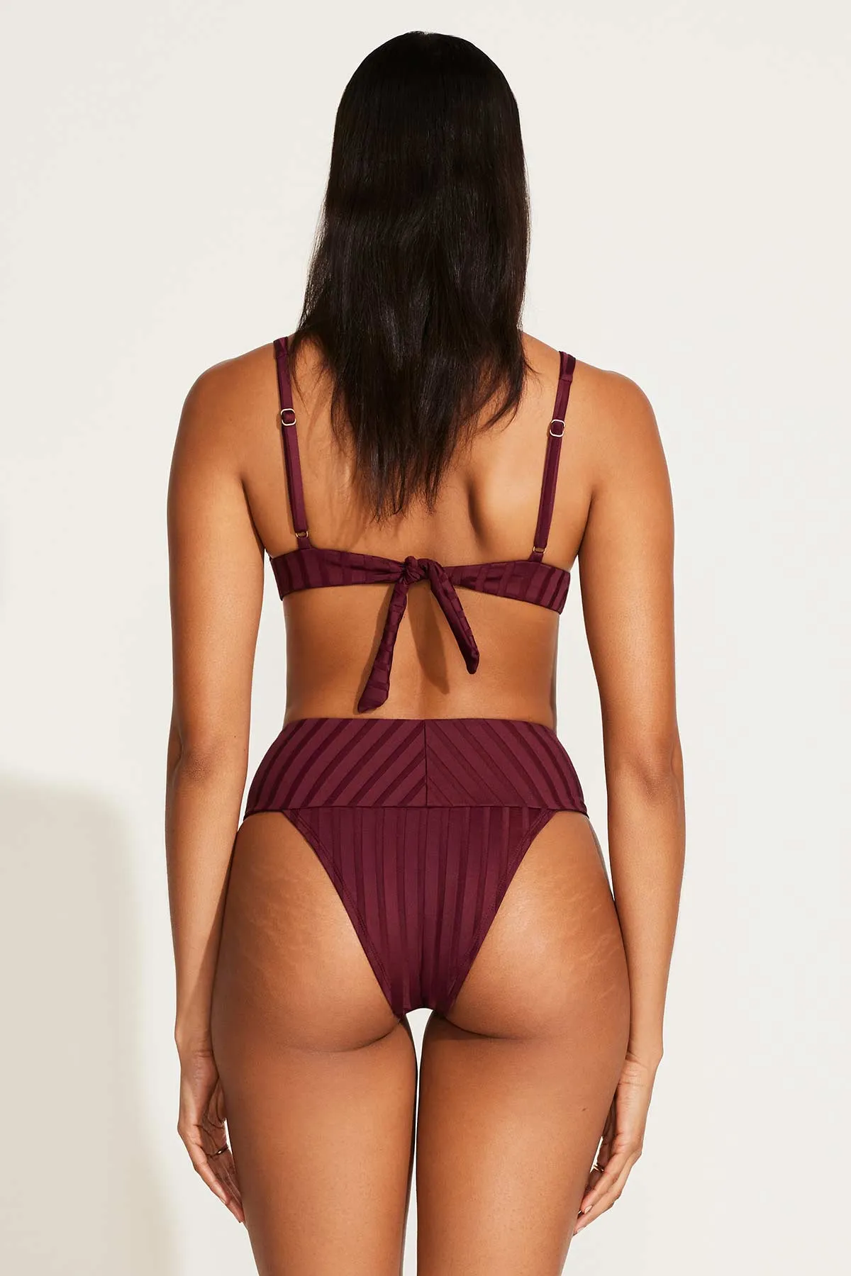 Emmi High Waist Bottom - Sangria SuperRib sold by Vitamin A product image thumbnail 5