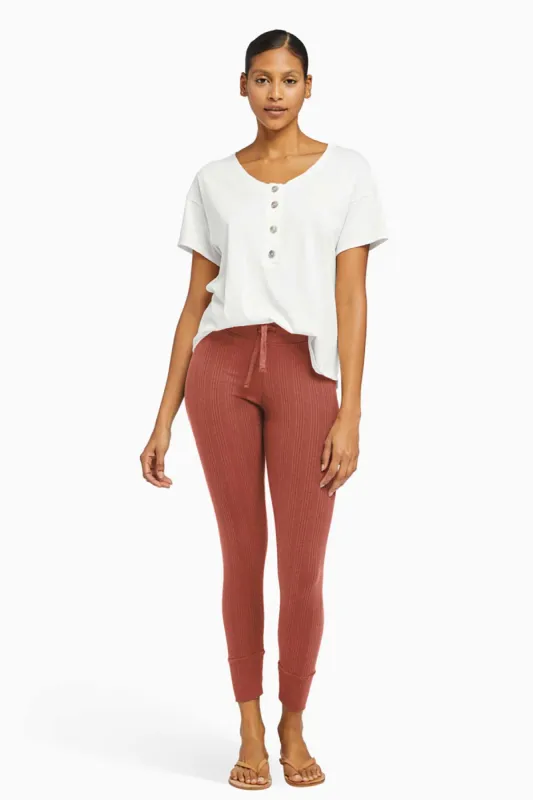 Thalia Legging - Copper Organic Rib sold by Vitamin A