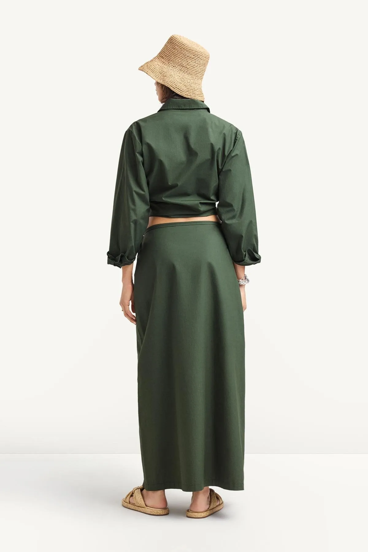 Nadia Shirt - Forest Cotton Poplin sold by Vitamin A product image thumbnail 5