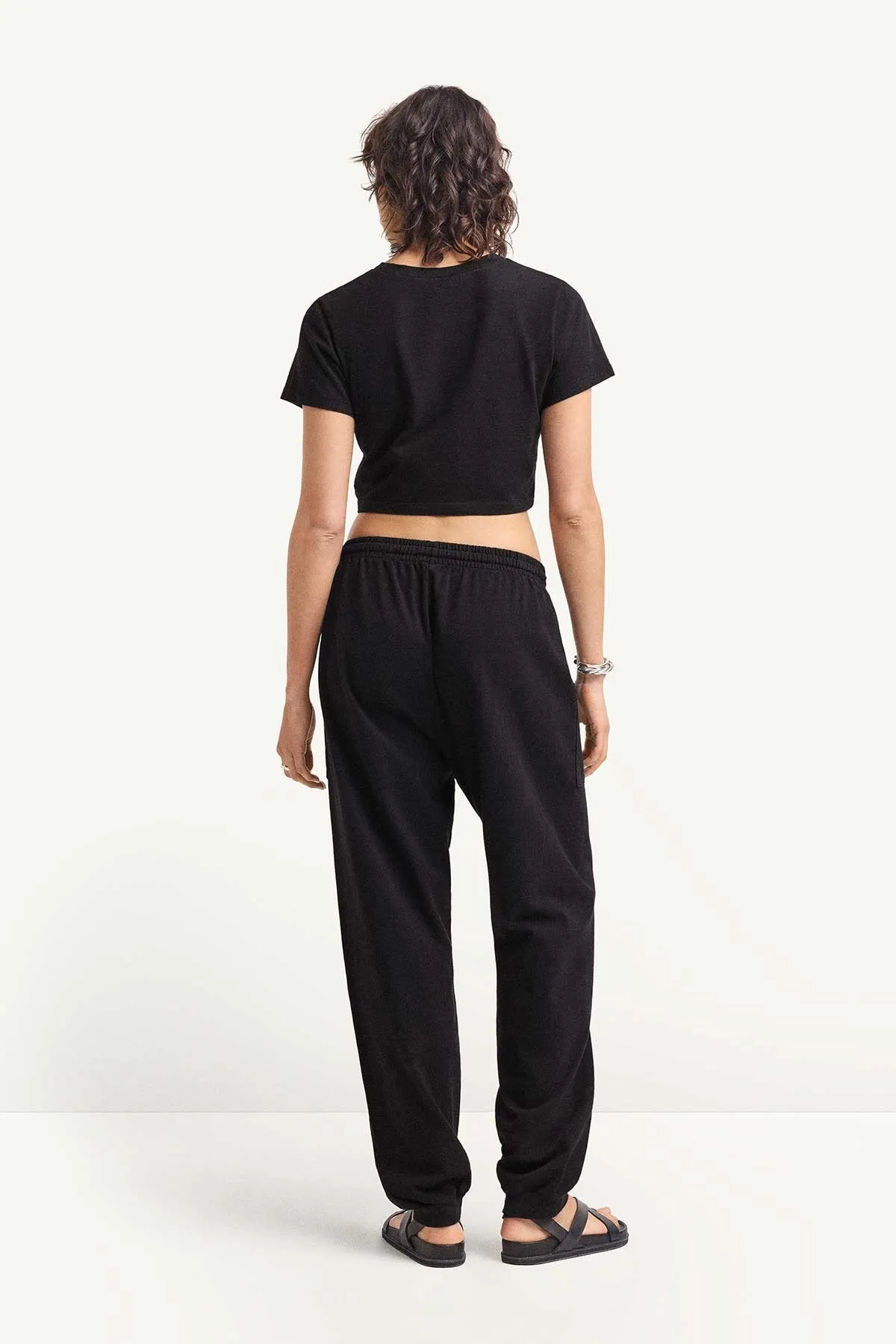Coast Jogger Pant - Black Cotton Jersey sold by Vitamin A product image thumbnail 4