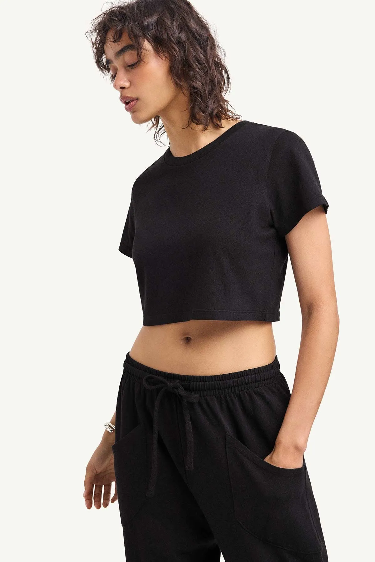 Coast Jogger Pant - Black Cotton Jersey sold by Vitamin A product image thumbnail 2