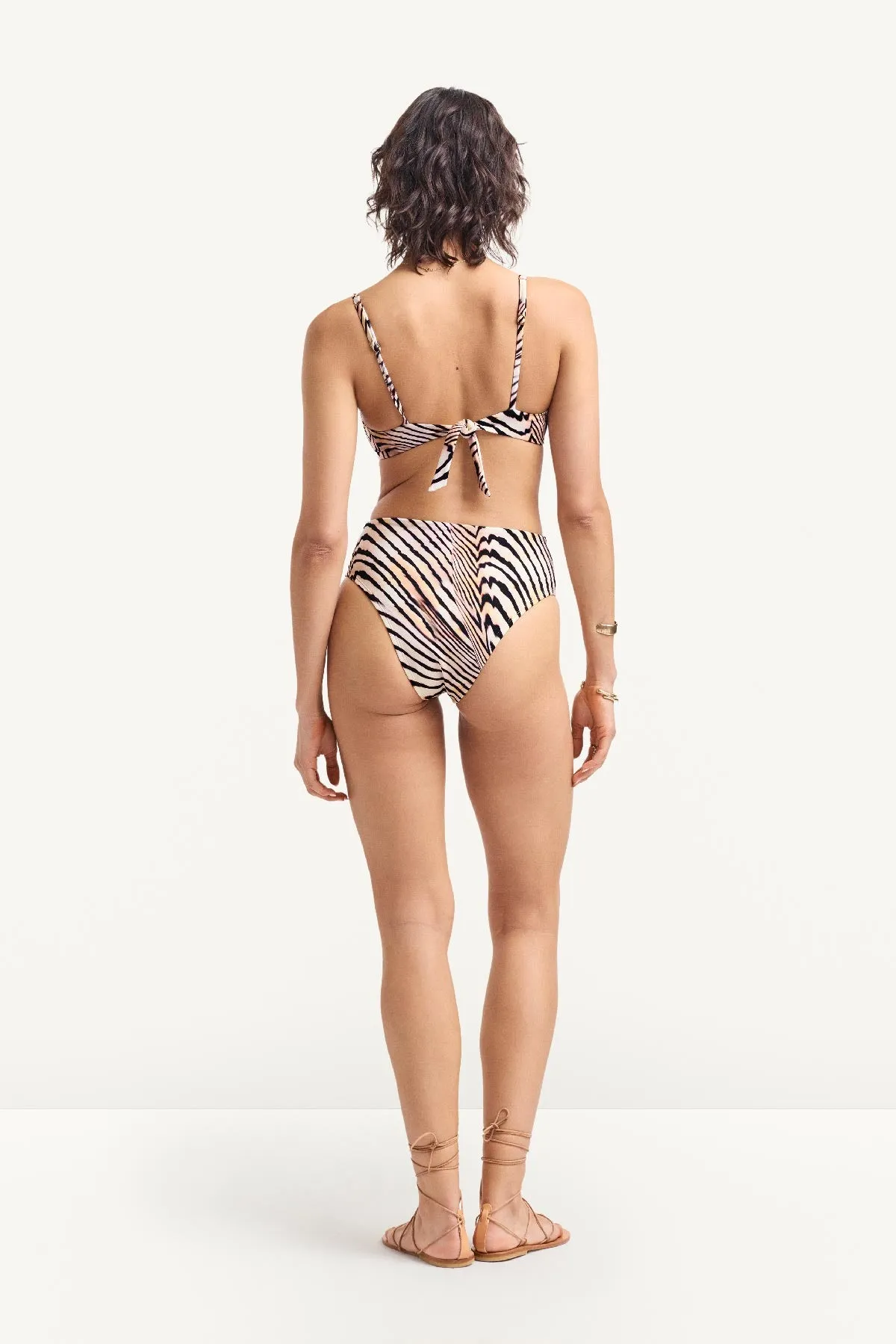 Barcelona High Waist Bottom - Shell Stripe EcoShimmer sold by Vitamin A product image thumbnail 4
