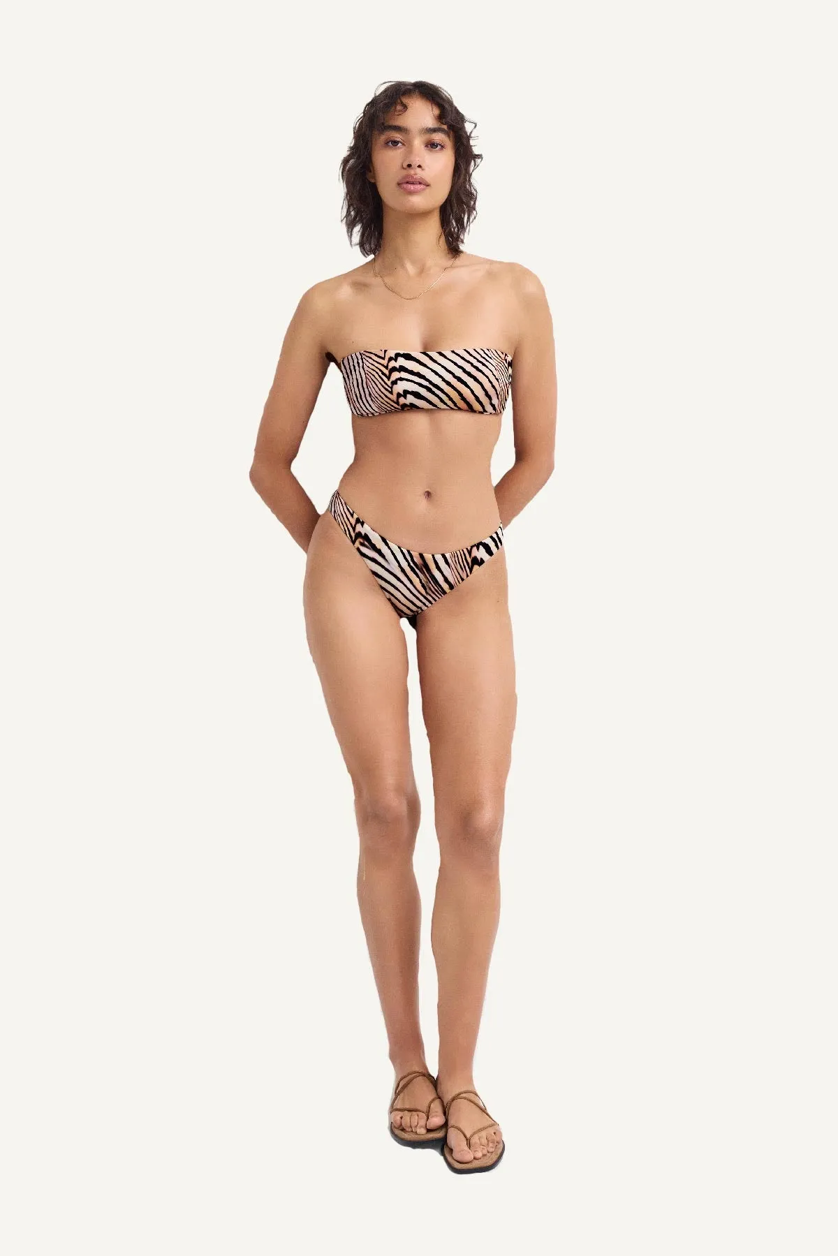 Nala Bandeau Top - Shell Stripe EcoShimmer sold by Vitamin A product image thumbnail 4