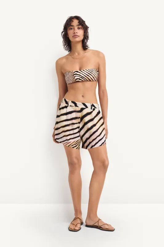 The Getaway Short - Shell Stripe Linen sold by Vitamin A