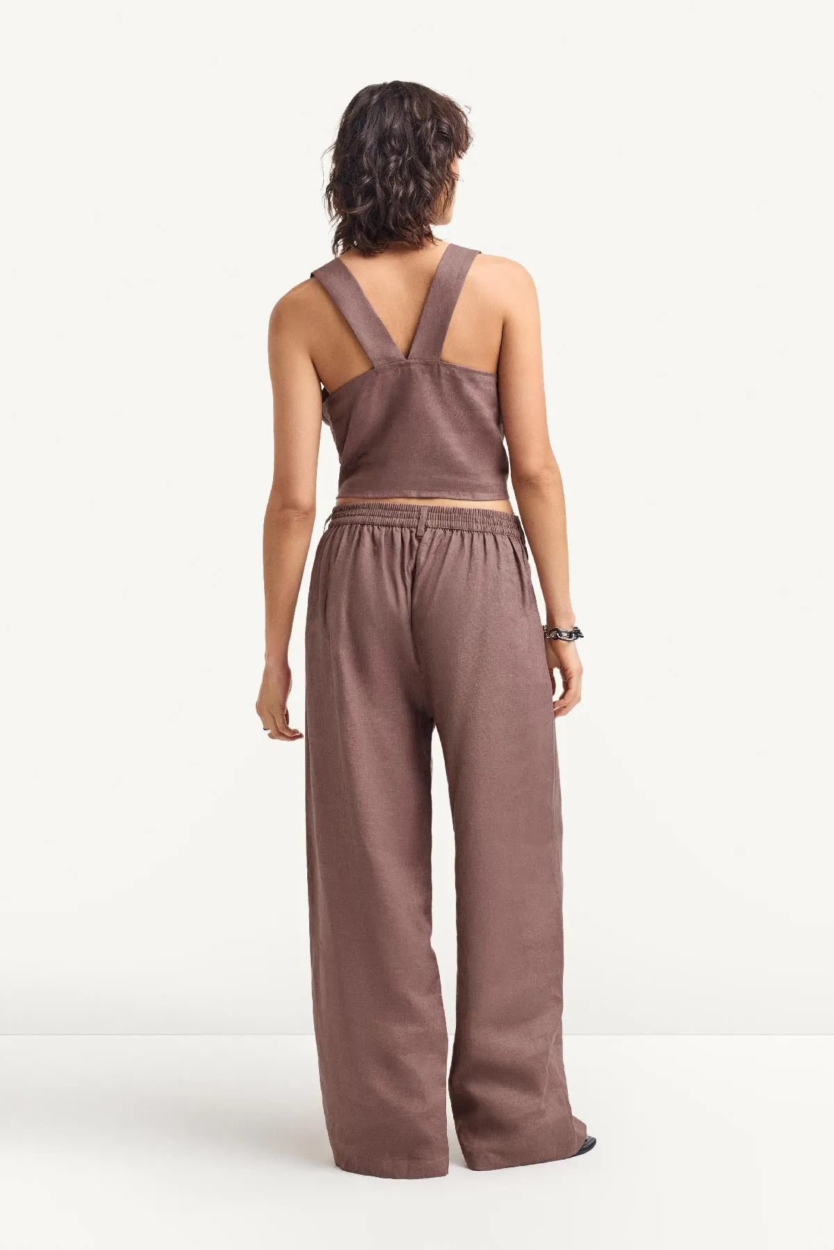 Tallows Crop Top - Mocha EcoLinen sold by Vitamin A product image thumbnail 4