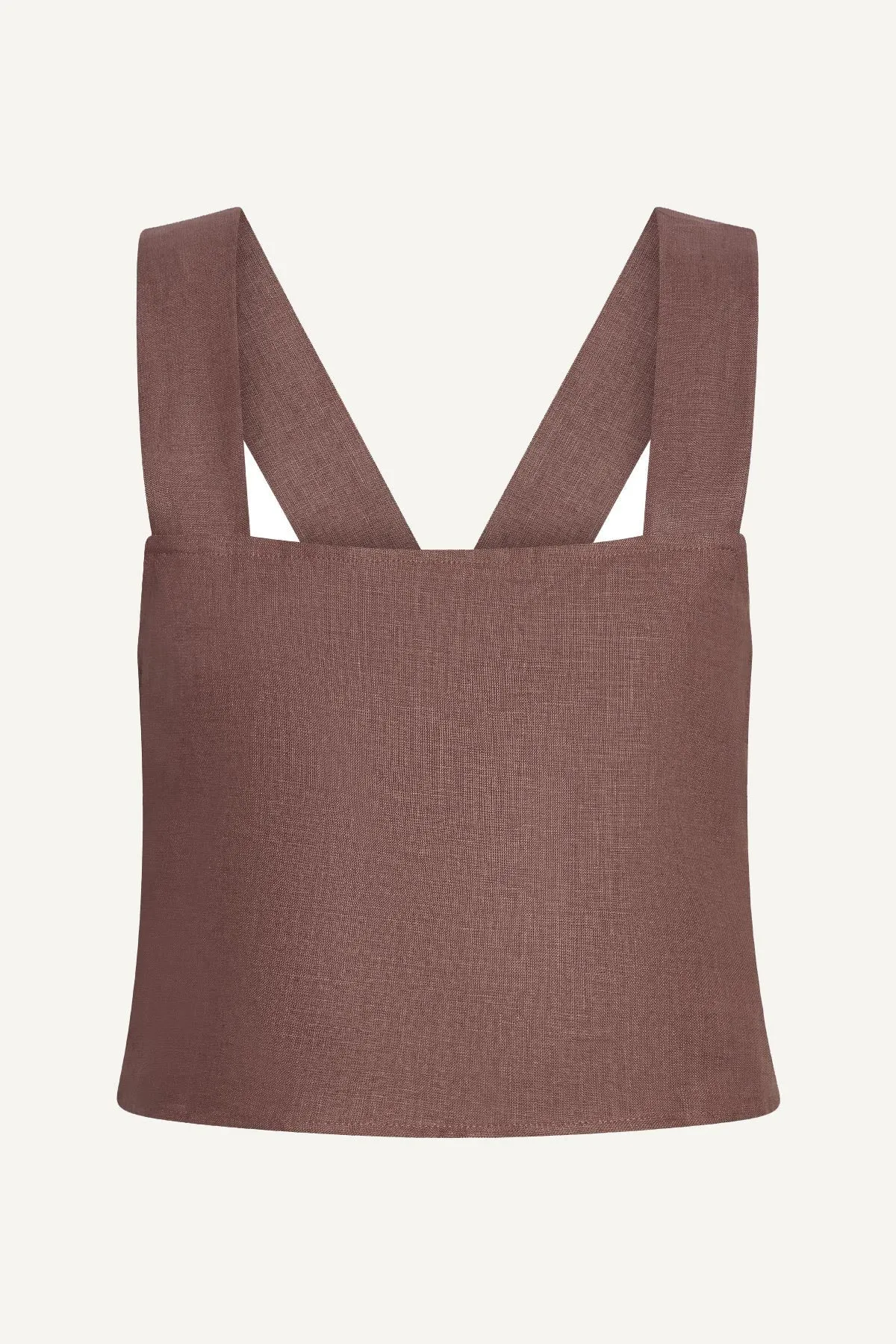 Tallows Crop Top - Mocha EcoLinen sold by Vitamin A product image thumbnail 5